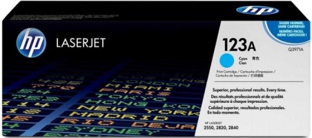 Картридж HP Q3971A (123A) оригинальный для принтеров Color LaserJet 2550/ 2820/ 2840 cyan, 2000 страниц