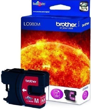 Картридж струйный Brother оригинальный LC-980M (MFC-250C/290C/DCP-145C/165C) LC980M Magenta (260стр)