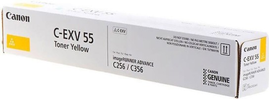 Тонер-картридж Canon C-EXV55Y для принтеров imageRUNNER C256i/ C356i, желтый, 18000 стр.