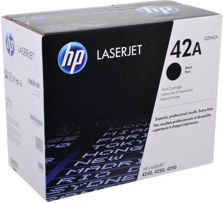 Картридж HP Q5942A (42A) оригинальный для принтеров LaserJet 4240/ 4240n/ 4250/ 4250n/ 4250tn/ 4250dtn/ 4250dtnsl/ 4350/ 4350n/ 4350tn/ 4350dtn/ 4350dtns black, 10000 страниц