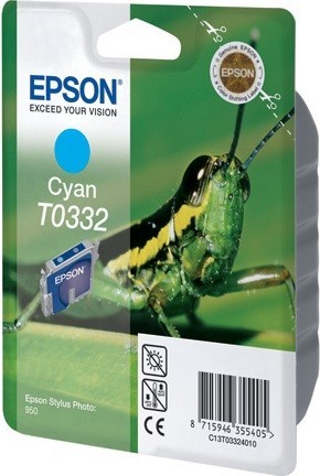 Картридж струйный Epson оригинальный C13T03324010 T0332 для ST PHOTO 950 голубой