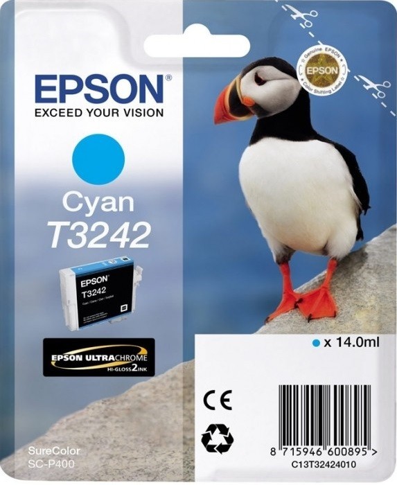 Картридж струйный Epson оригинальный C13T32424010 голубой для SC-P400 (cons ink)