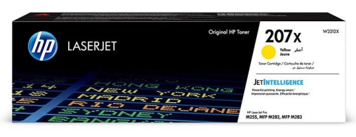 Картридж HP W2212X (207X) оригинальный для принтеров Color Laser Jet M255/ MFP M282/ M283, yellow, 2450 страниц
