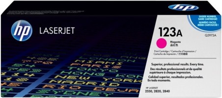Картридж HP Q3973A (123A) оригинальный для принтеров Color LaserJet 2550/ 2820/ 2840 magenta, 2000 страниц