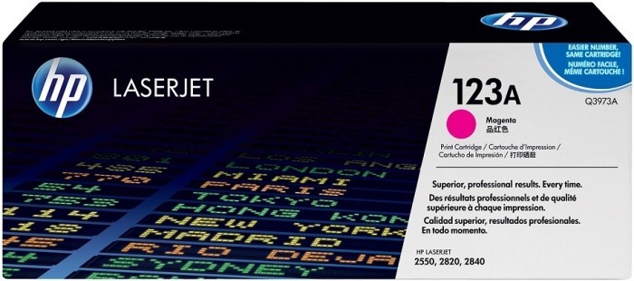 Картридж HP Q3973A (123A) оригинальный для принтеров Color LaserJet 2550/ 2820/ 2840 magenta, 2000 страниц