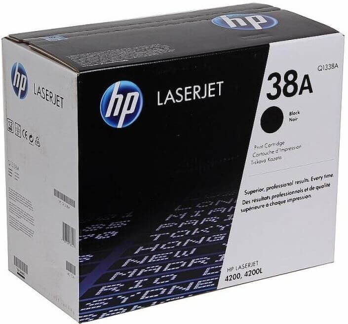 Картридж HP Q1338A (38A) оригинальный для принтеров LaserJet 4200/ 4200n/ 4200n/ 4200tn/ 4200dtn/ 4200dtns/ 4200dtnsl black, 12000 страниц