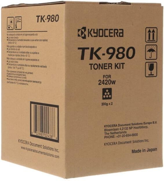 Картридж Kyocera TK-980 (1T05J00NL0) оригинальный для принтеров TASKalfa 2420w, (2 x 1190м) 2 шт. в уп-ке Картридж Kyocera TK-980 (1T05J00NL0) оригинальный для принтеров TASKalfa 2420w, (2 x 1190м) 2 шт. в уп-ке