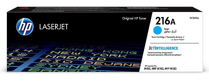 Картридж HP W2411A (216A) оригинальный для принтеров Color Laser Jet Pro MFP M182/ M183, cyan, 850 страниц
