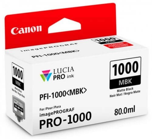 Картридж струйный Canon PFI-1000 MBK для принтеров Pixma MG5740/  MG6840/  MG7740, 80  мл