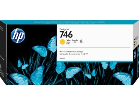 Картридж оригинальный HP 746 (P2V79A) для HP DesignJet Z6/Z9+, желтый, 300 мл.