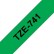 Кассета с лентой для печати наклеек Brother оригинальная TZE-741 (TZe741) для P-Touch, лента 18мм*8м, чёрный на зелёном