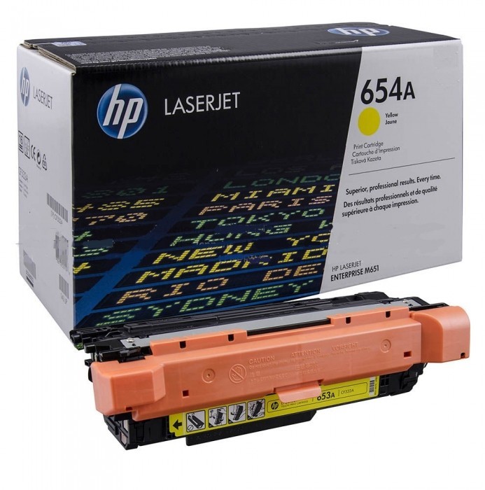 Картридж HP CF332A (654A) оригинальный Yellow для принтеров Color LaserJet Enterprise M651n/ M651dn/ M651xh, 15000 страниц