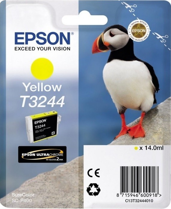 Картридж струйный Epson оригинальный C13T32444010 желтый для SC-P400 (cons ink)