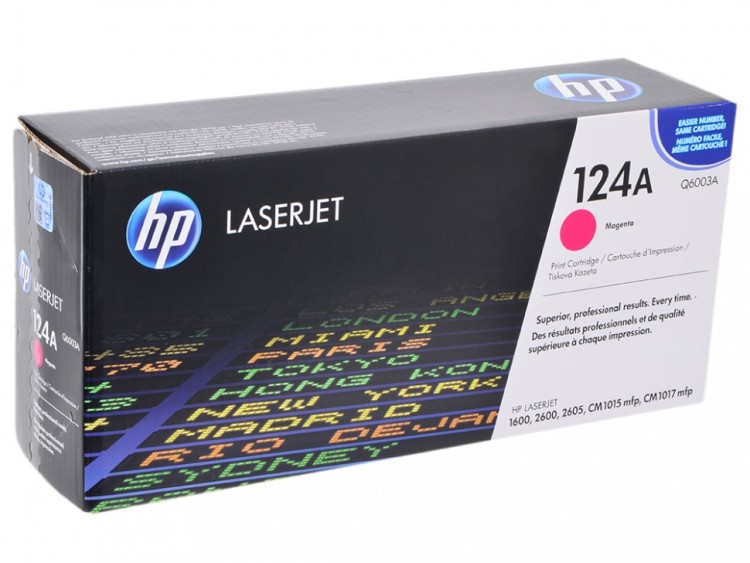 Картридж HP Q6003A (124A) оригинальный для принтеров LaserJet 1600/ 2600n/ 2605/ 2605dn/ 2605dtn/ CM1015/ CM1017/ CP1600/ CP2600 magenta, 2000 страниц