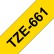 Кассета с лентой для печати наклеек Brother оригинальная TZE-661 (TZe661) для P-Touch, лента 36мм*8м, чёрный на жёлтом