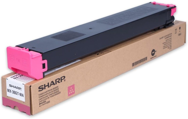 Картридж Sharp (MX-36GTMA/MX36GTMA) оригинальный для Sharp MX-2610/ MX-3110/ MX-3610/ MX-2640/ MX-3140/ MX-3640, пурпурный, 15000 стр.