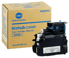 Картридж Konica-Minolta TNP-50K (A0X5154) оригинальный для принтеров bizhub C3100P, черный, 5000 стр.