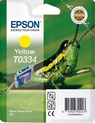 Картридж струйный Epson оригинальный C13T03344010 T0334 для StPh 950 (желтый)