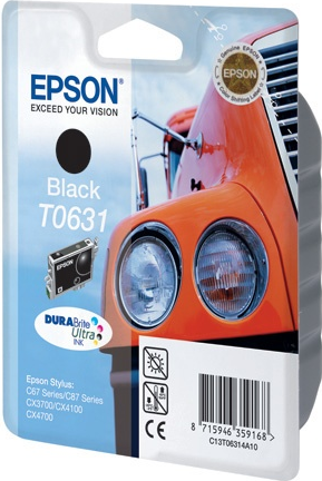 Картридж струйный Epson оригинальный C13T06314A10 T0631 для St C67/87 (черный) (cons ink)