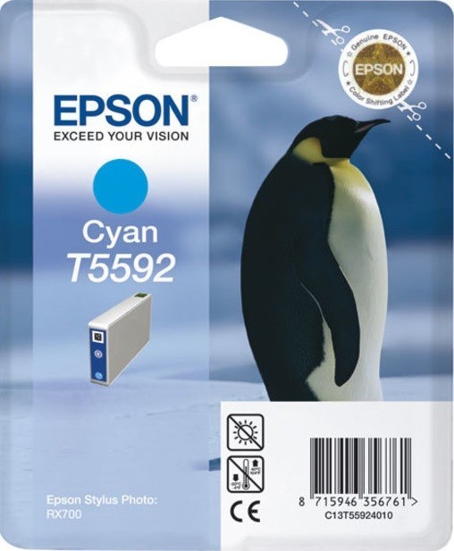 Картридж струйный Epson оригинальный T5592 C13T55924010 Epson RX 700 голубой Картридж струйный Epson оригинальный T5592 C13T55924010 Epson RX 700 голубой