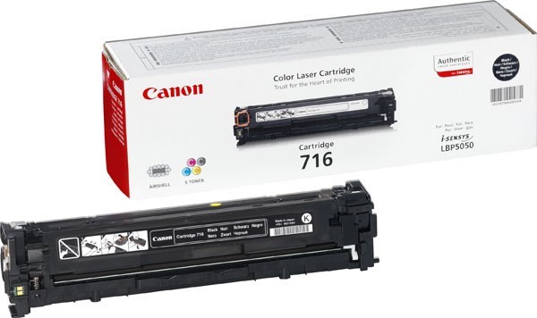 Тонер-картридж Canon 716BK для принтеров i-Sensys LBP-5050, MF-8030CN, MF-8050CN, черный, 2300 стр.