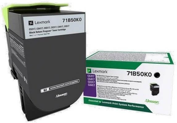 Картридж лазерный Lexmark 71B50K0 для принтеров CS317dn/ CS417dn/ CS517de/ CX317dn/ CX417dn/ CX517de, черный, 3000 стр.