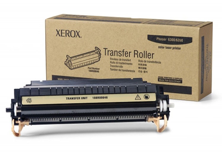 Ролик переноса XEROX 108R00646 оригинальный для Xerox Phaser 6300/ 6300DN/6300N/ 6350/ 6350DP/ 6350DT/ 6350DX/ 6360/ 6360DN/ 6360DT/ 6360DX/ 6360N/ 6360VN (35000 страниц)