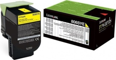 Картридж лазерный Lexmark 80C8SYE для принтеров CX310/410/510, желтый, 2000 стр.