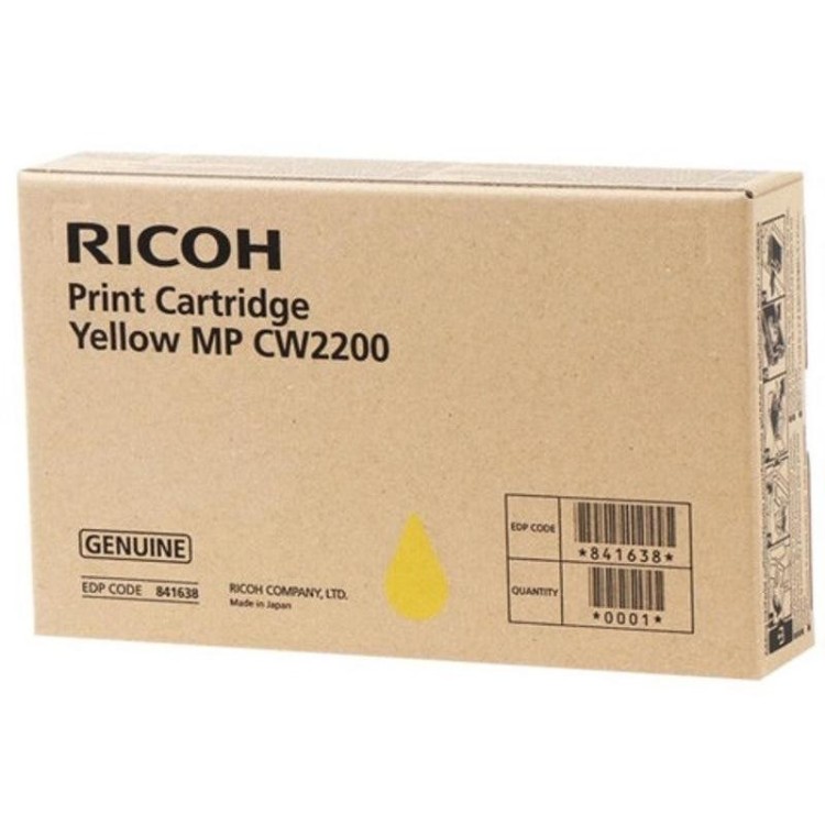 Картридж Ricoh MP CW2200 (841638) оригинальный для Ricoh Aficio MP CW2200SP, жёлтый, 440 стр.