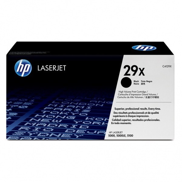 Картридж HP C4129X (29X) оригинальный для принтеров LaserJet 5000/ 5000dn/ 5000gn/ 5000n/ 5100/ 5100dtn/ 5100tn black, 10000 страниц