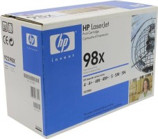 Картридж HP 92298X (98X) оригинальный для принтеров LaserJet 4/ 4+/ 4m/ 4m+/ 5/ 5M/ 5N black, увеличенный, 8800 страниц