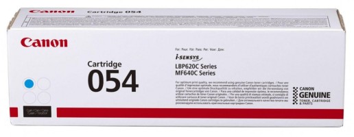 Тонер-картридж Canon 054C для принтеров MF645Cx/ MF643Cdw/ MF641Cw/ LBP621/ 623, голубой, 1200 стр.