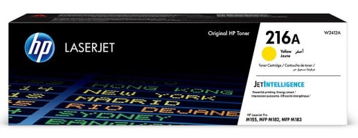 Картридж HP W2412A (216A) оригинальный для принтеров Color Laser Jet Pro MFP M182/ M183, yellow, 850 страниц