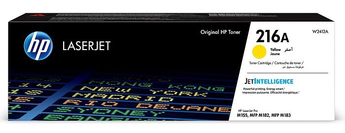 Картридж HP W2412A (216A) оригинальный для принтеров Color Laser Jet Pro MFP M182/ M183, yellow, 850 страниц