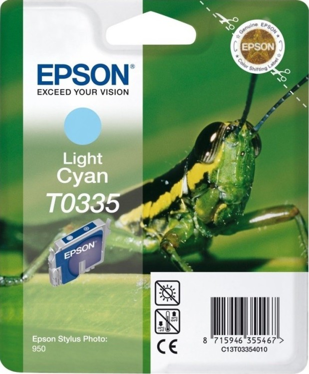 Картридж струйный Epson оригинальный C13T03354010 T0335 для ST PHOTO 950 св-голубой