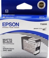 Картридж струйный Epson оригинальный C13T580800 для Stylus Pro 3800 матовый чёрный (Matte Black) 80 мл.