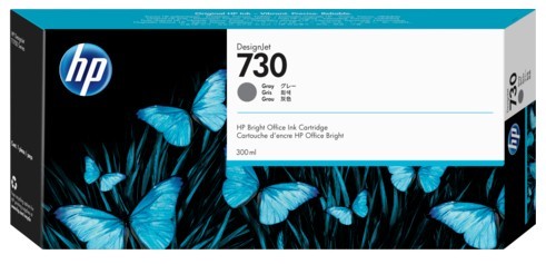 Картридж HP 730 (P2V72A) оригинальный для принтеров DesignJet T1700, серый, 300 мл