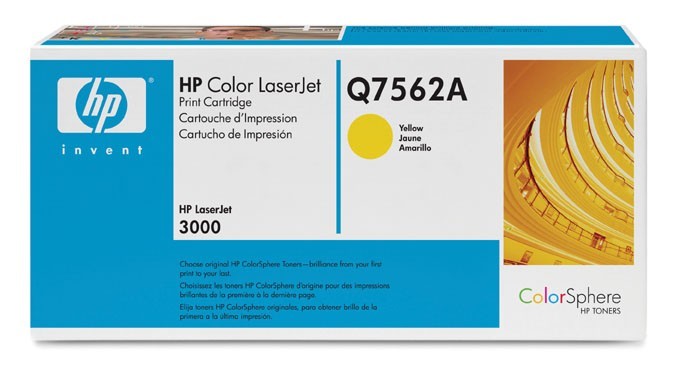 Картридж HP Q7562A (314A) оригинальный для принтеров Color LaserJet 2700/ 3000 yellow, 3500 страниц
