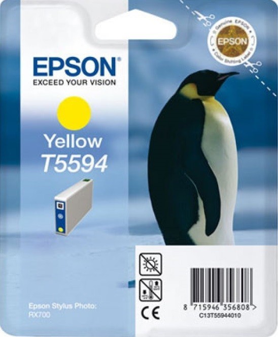 Картридж струйный Epson оригинальный T5594 C13T55944010 Epson RX 700 желтый Картридж струйный Epson оригинальный T5594 C13T55944010 Epson RX 700 желтый