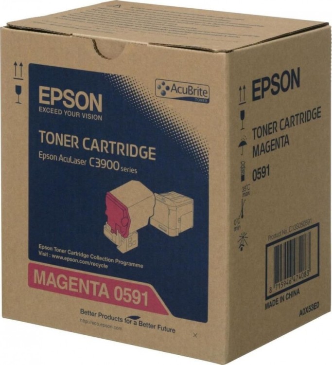 Epson C13S050591 оригинальный картридж для принтера Epson AcuLaser C3900/ CX37, пурпурный, 6000 стр.