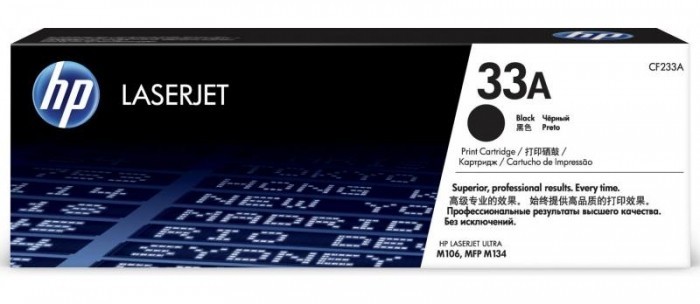 Картридж HP CF233A (33А) оригинальный для принтеров LaserJet Ultra M106/ MFP M134 black, 2300 страниц