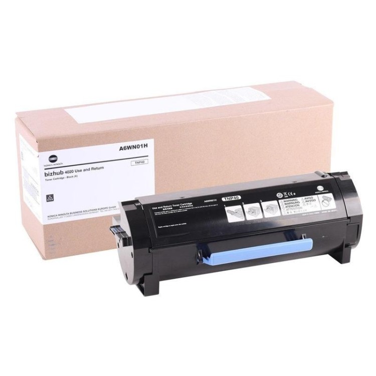 Картридж Konica-Minolta TNP-40 (A6WN01H) оригинальный для принтеров bizhub 4020, черный, 20000 стр.