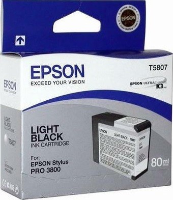 Картридж струйный Epson оригинальный C13T580700 для Stylus Pro 3800 серый (Light Black) 80 мл