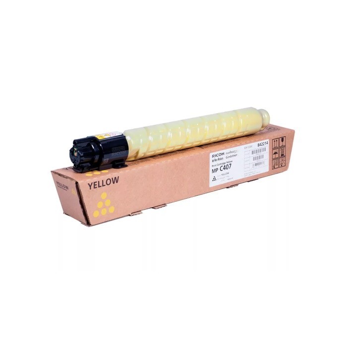 Картридж Ricoh MP C407 (842214) оригинальный для Ricoh Aficio MP C407SPF, желтый, 8000стр.