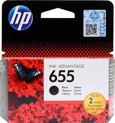 Картридж HP DJ Ink Advantage 3525/4515/4525/4615/5525/6525 All-in-One (CZ109AE) черный №655 0120325