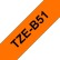 Кассета с лентой для печати наклеек Brother оригинальная TZE-B51 (TZeB51) для P-Touch, лента 24мм*8м, чёрный на флуоресцентном оранжевом