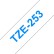 Кассета с лентой для печати наклеек Brother оригинальная TZE-253 (TZe253) для P-Touch, лента 24мм*8м, синий на белом