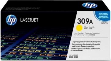 Картридж HP Q2672A (309A) оригинальный для принтеров Color LaserJet 3500/ 3550/ 3550n yellow, 4000 страниц