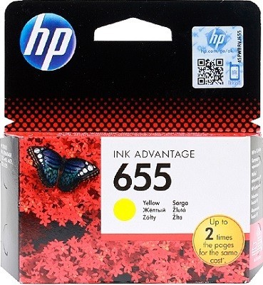 Картридж HP DJ Ink Advantage 3525/4615/4625/5525/6525 All-in-One (CZ112AE) желтый №655 0120318