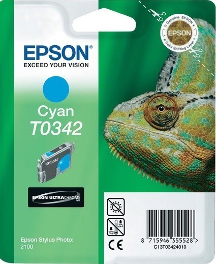 Картридж струйный Epson оригинальный C13T03424010 T0342 для St Ph 2100 (синий)